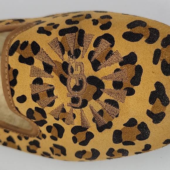 UGG Carey Suede Skimmer Style Flats Leopard Print Size 7.5 - Picture 3 of 12